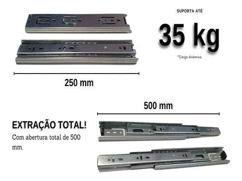 Corrediça Standard JR 500 mm